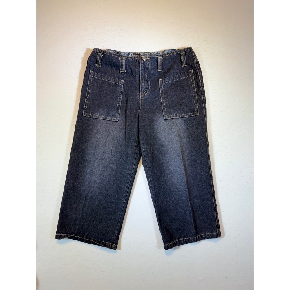 Bay Studio Khakis Women's Size 12 Cropped Jeans Dark Wash Denim